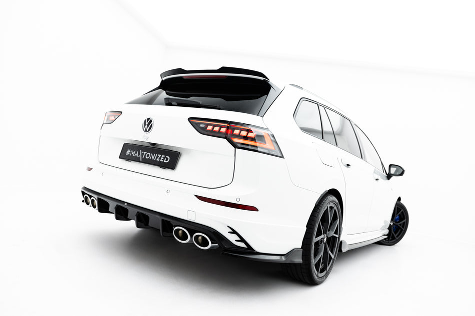 Rear Side Splitters V.2 suitable for Volkswagen Golf R Variant Mk8 / Mk8 Facelift Fits only with :   VW-GO-8F-R-VA-RS1G+RS1RG