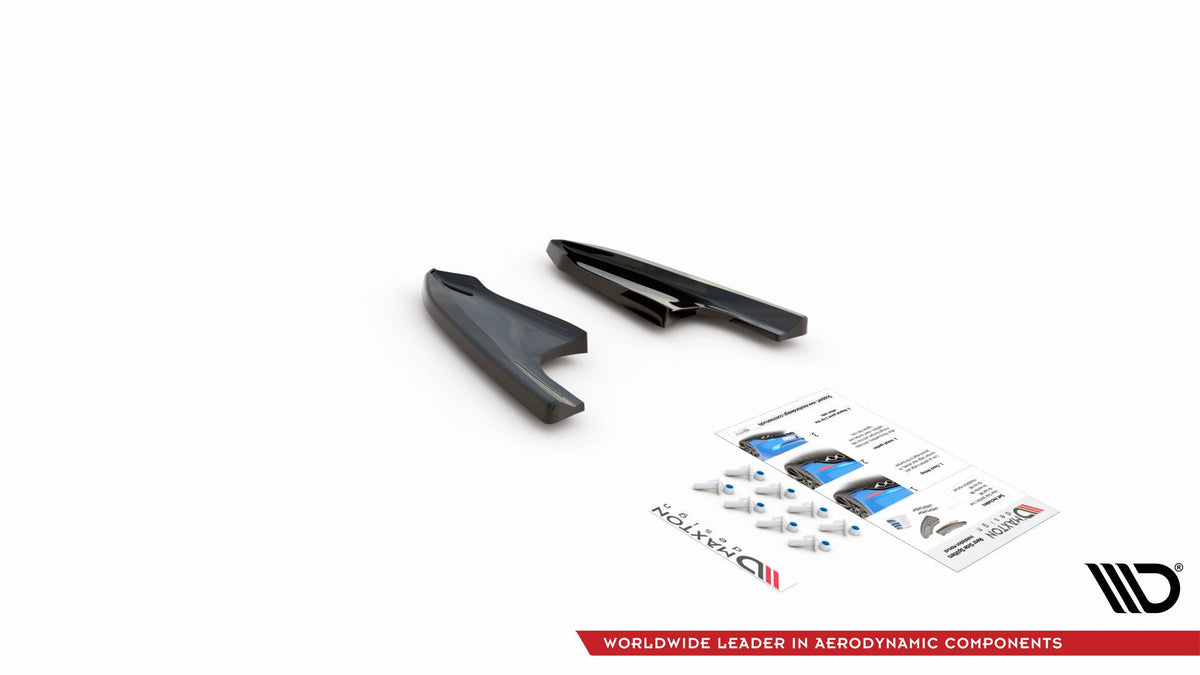 Rear Side Splitters V.3 for suitable for Volkswagen Golf R Hatchback Mk8  Fits only with : VW-GO-8-R-RS1.