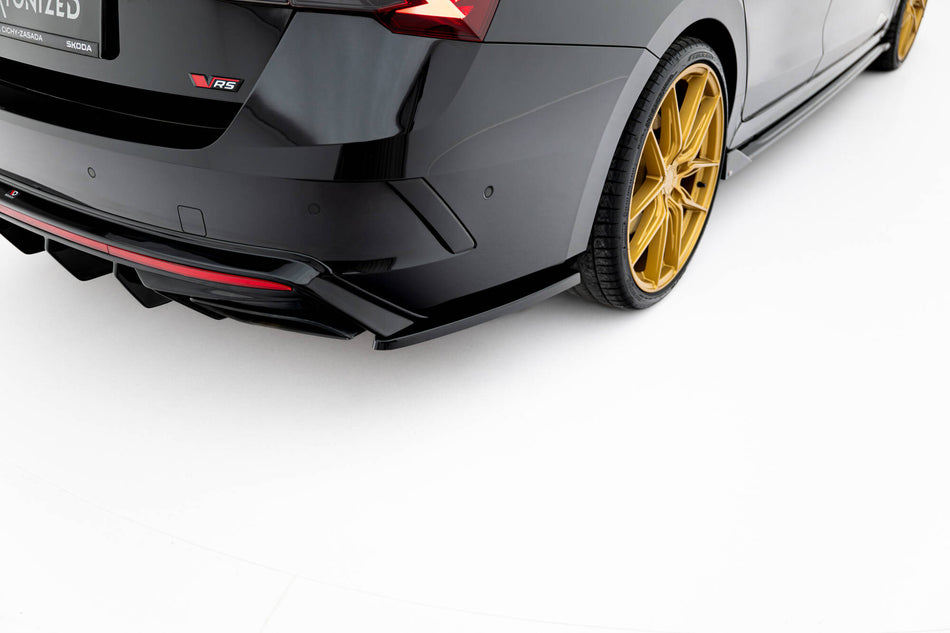 Rear Side Splitters V.3 suitable for Skoda Octavia RS Liftback / Combi Mk4 Facelift