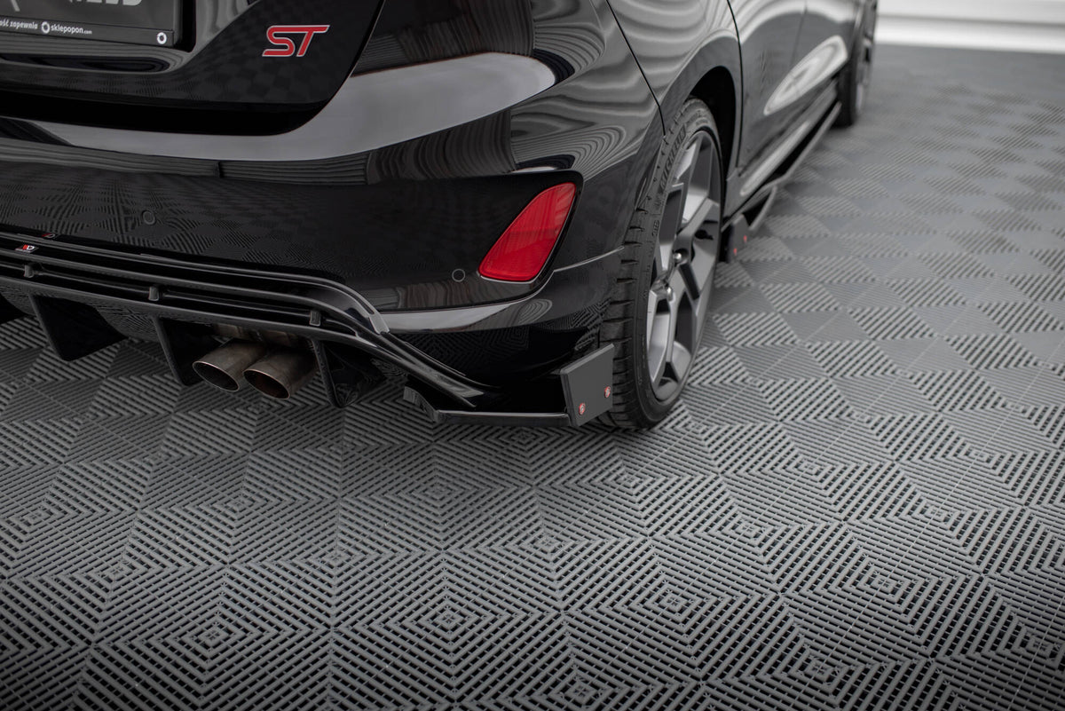 Rear Side Splitters V.4 + Flaps suitable for Ford Fiesta ST Mk8