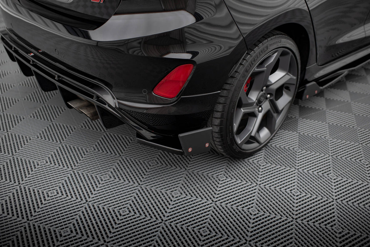 Rear Side Splitters V.4 + Flaps suitable for Ford Fiesta ST Mk8