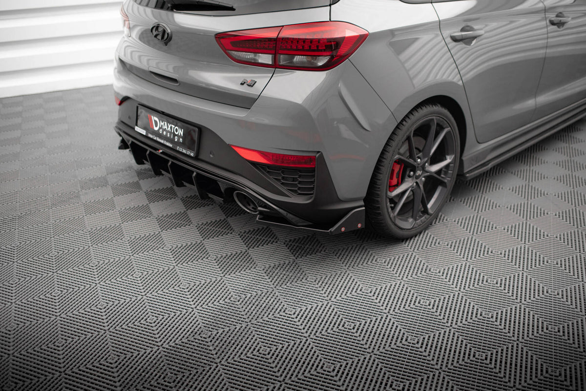 Rear Side Splitters V.4 + Flaps suitable for Hyundai I30 N Hatchback Mk3 Facelift