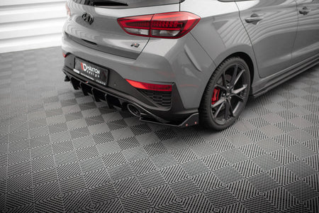 Rear Side Splitters V.4 + Flaps suitable for Hyundai I30 N Hatchback Mk3 Facelift