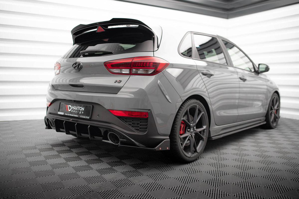 Rear Side Splitters V.4 + Flaps suitable for Hyundai I30 N Hatchback Mk3 Facelift