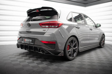Rear Side Splitters V.4 + Flaps suitable for Hyundai I30 N Hatchback Mk3 Facelift