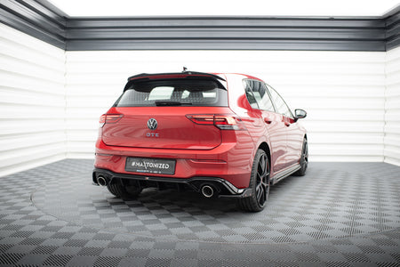 Rear Side Splitters V.4 + Flaps suitable for Volkswagen Golf GTI / GTE Mk8 Fits only with :   VW-GO-8-GTI-RS2