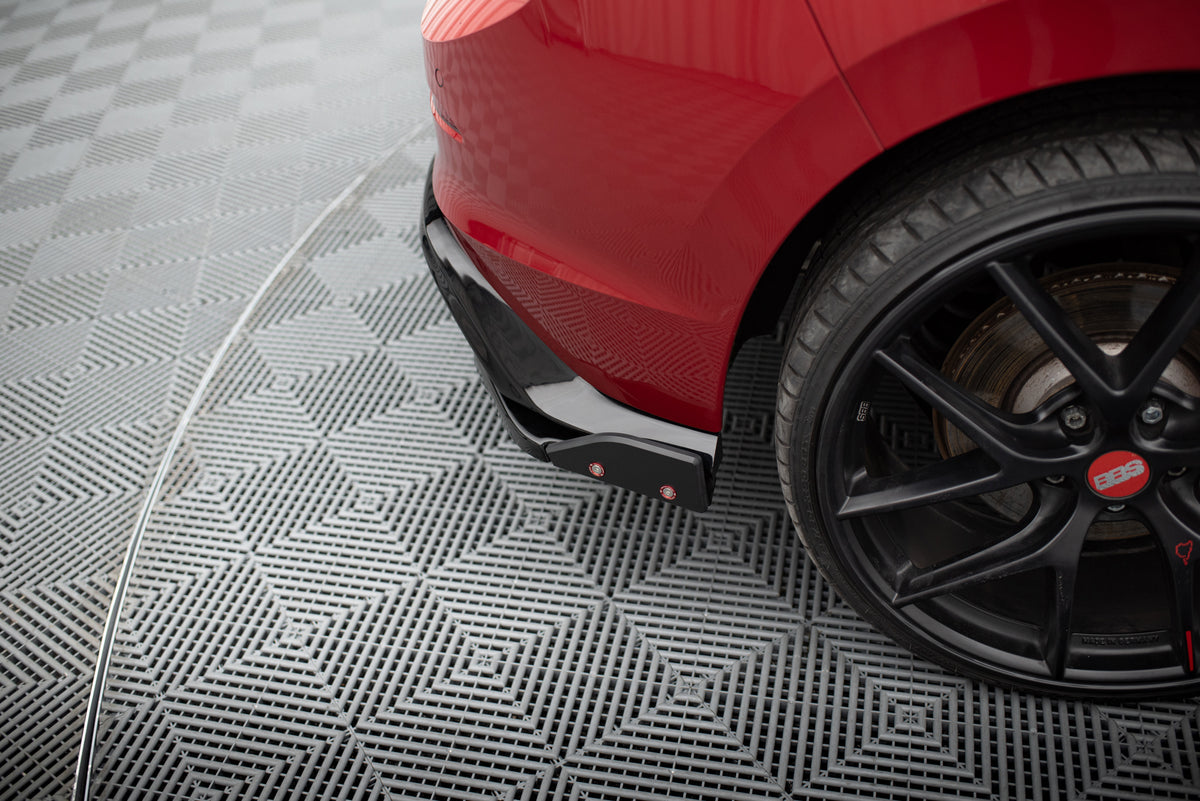 Rear Side Splitters V.4 + Flaps suitable for Volkswagen Golf GTI / GTE Mk8 Fits only with :   VW-GO-8-GTI-RS2