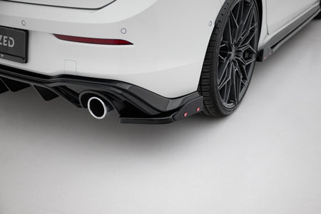 Rear Side Splitters V.4 + Flaps suitable for Volkswagen Golf GTI / GTE Mk8 Fits only with :   VW-GO-8-GTI-RS2
