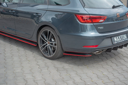 Rear Side Splitters V.4 suitable for Seat Leon Cupra Mk3 FL Sportstourer