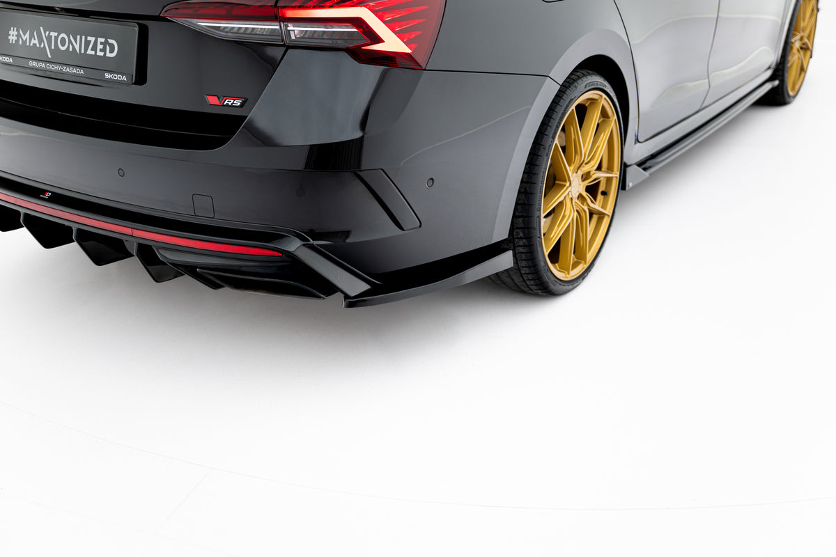 Rear Side Splitters V.4 suitable for Skoda Octavia RS Liftback / Combi Mk4 Facelift