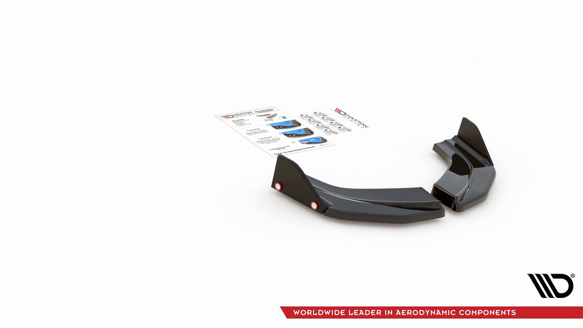 Rear Side Splitters V.6 + Flaps suitable for Hyundai I30 N Mk3 Hatchback