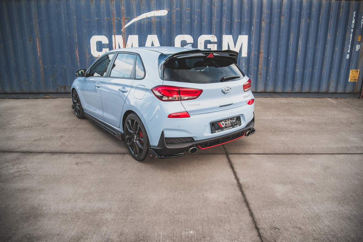 Rear Side Splitters V.6 + Flaps suitable for Hyundai I30 N Mk3 Hatchback