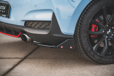 Rear Side Splitters V.6 + Flaps suitable for Hyundai I30 N Mk3 Hatchback