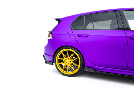 Rear Side Splitters V.6 + Flaps suitable for Volkswagen Golf R Hatchback Mk8 Facelift  Fits only with :   VW-GO-8-R-RS2G