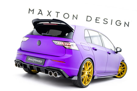 Rear Side Splitters V.6 + Flaps suitable for Volkswagen Golf R Hatchback Mk8 Facelift  Fits only with :   VW-GO-8-R-RS2G