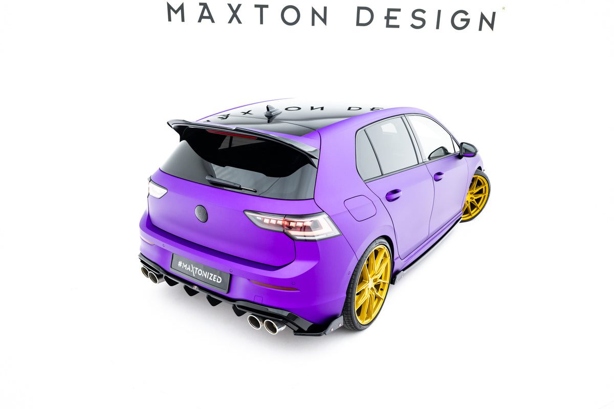 Rear Side Splitters V.6 + Flaps suitable for Volkswagen Golf R Hatchback Mk8 Facelift  Fits only with :   VW-GO-8-R-RS2G