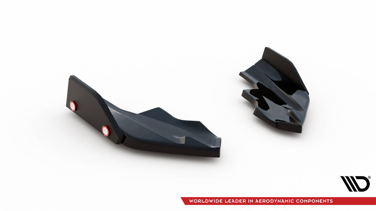 Rear Side Splitters V.6 + Flaps suitable for Volkswagen Golf R Hatchback Mk8 Facelift  Fits only with :   VW-GO-8-R-RS2G