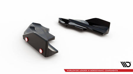 Rear Side Splitters V.6 + Flaps suitable for Volkswagen Golf R Hatchback Mk8 Facelift  Fits only with :   VW-GO-8-R-RS2G
