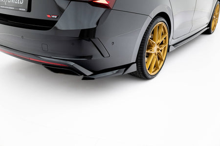 Rear Side Splitters V.6 suitable for Skoda Octavia RS Liftback / Combi Mk4 / Mk4 Facelift