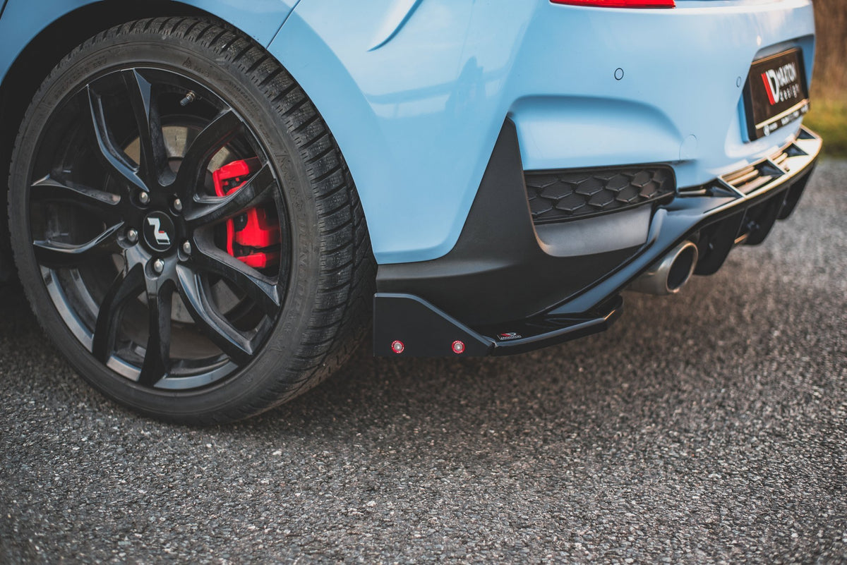 Rear Side Splitters V.7 + Flaps suitable for Hyundai I30 N Mk3 Hatchback