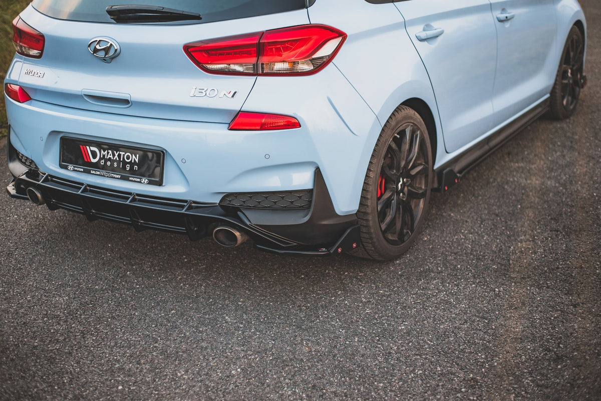 Rear Side Splitters V.7 + Flaps suitable for Hyundai I30 N Mk3 Hatchback