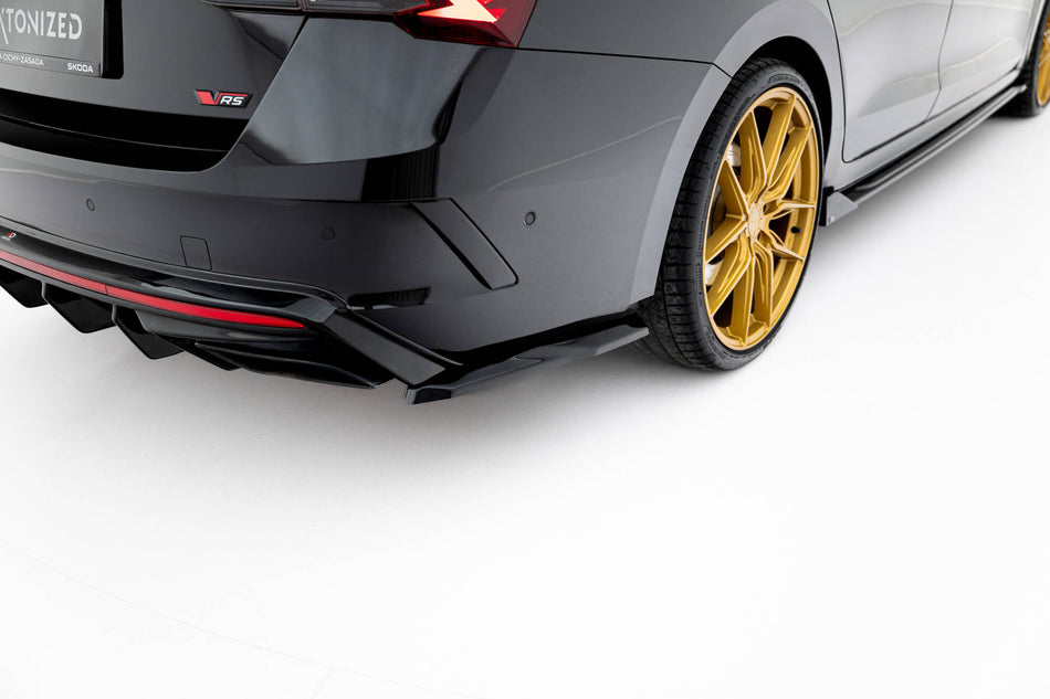 Rear Side Splitters V.7 suitable for Skoda Octavia RS Liftback / Combi Mk4 Facelift