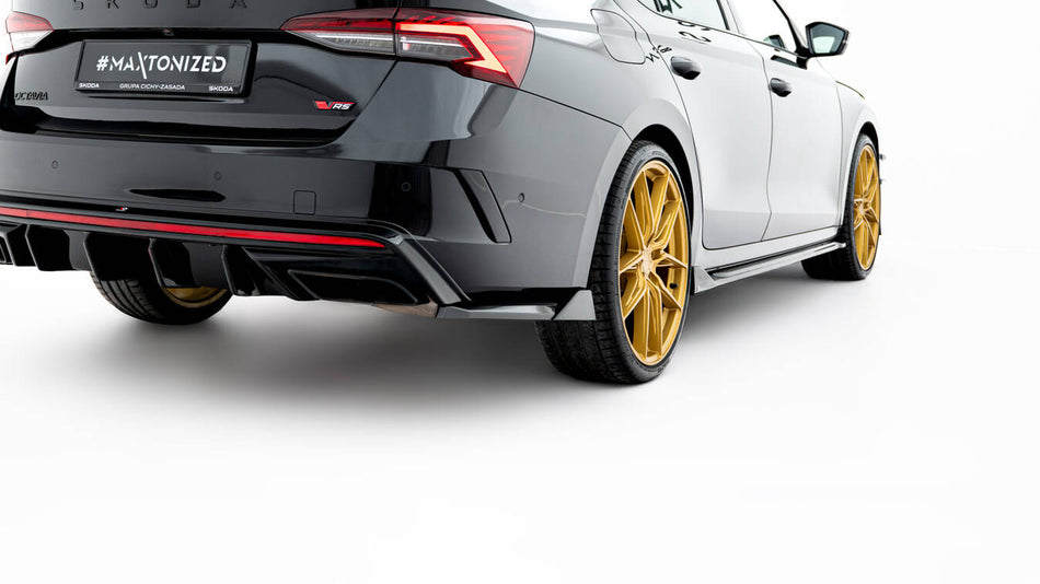 Rear Side Splitters V.8 suitable for Skoda Octavia RS Liftback / Combi Mk4 Facelift