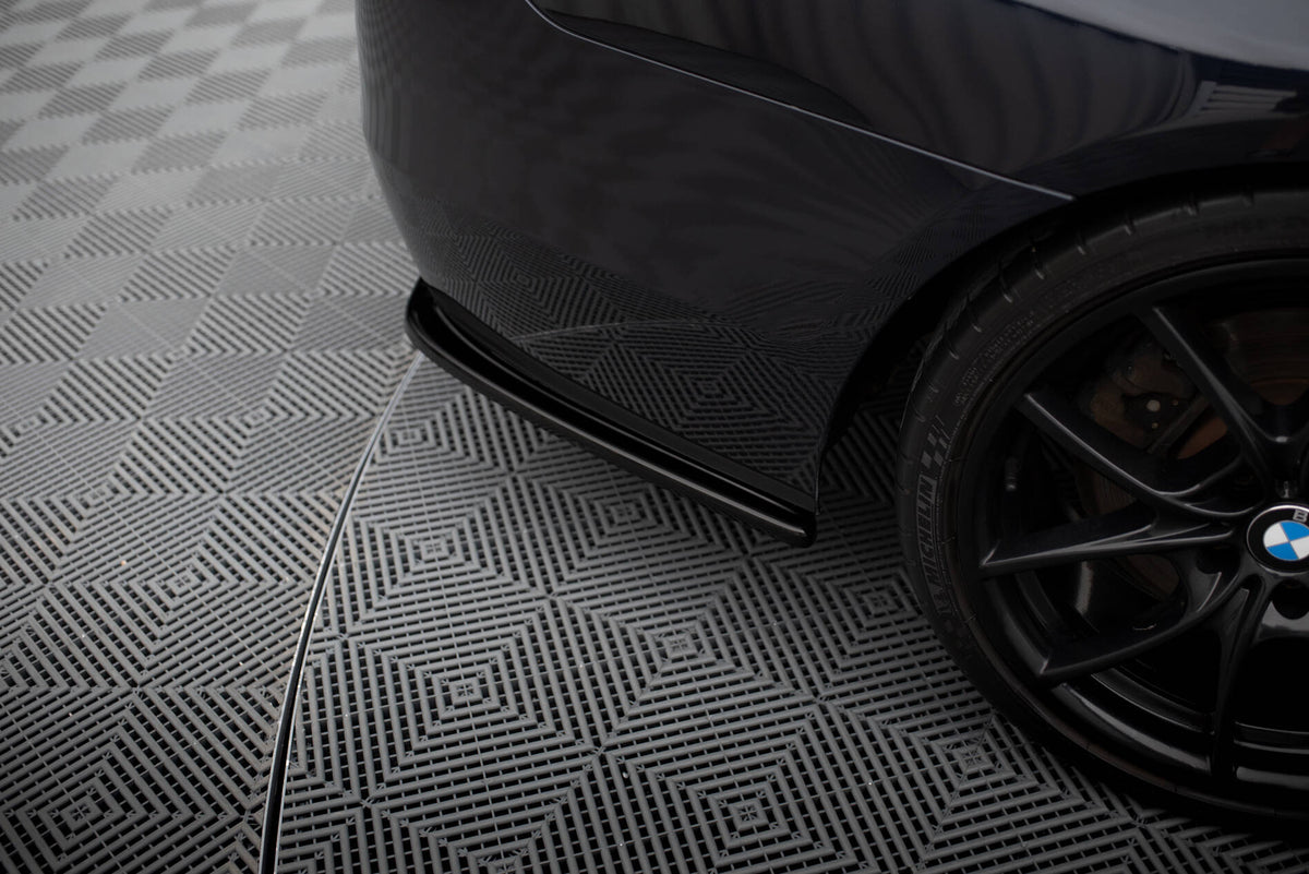 Rear Side Splitters  suitable for BMW 5 M-Pack Sedan /Touring  F10/F11 (fits two single exhaust ends)
