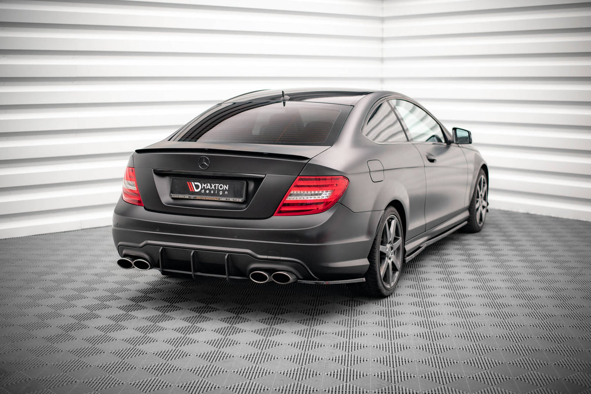 Rear Side Splitters suitable for Mercedes-Benz C Coupe / Sedan / Estate  AMG-Line C204 / W204 Facelift / S204 Facelift