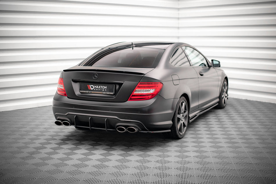 Rear Side Splitters suitable for Mercedes-Benz C Coupe / Sedan / Estate  AMG-Line C204 / W204 Facelift / S204 Facelift