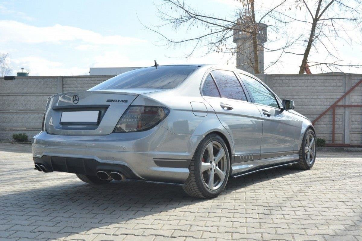 Rear Side Splitters  suitable for Mercedes-Benz C Sedan / Estate AMG-Line W204 / S204