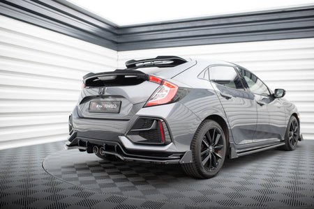 Rear Splitter V.1 (with vertical bars) + Flaps suitable for Honda Civic Sport Mk 10 Facelift
