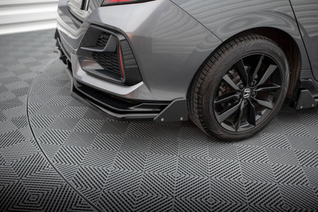 Rear Splitter V.1 (with vertical bars) + Flaps suitable for Honda Civic Sport Mk 10 Facelift