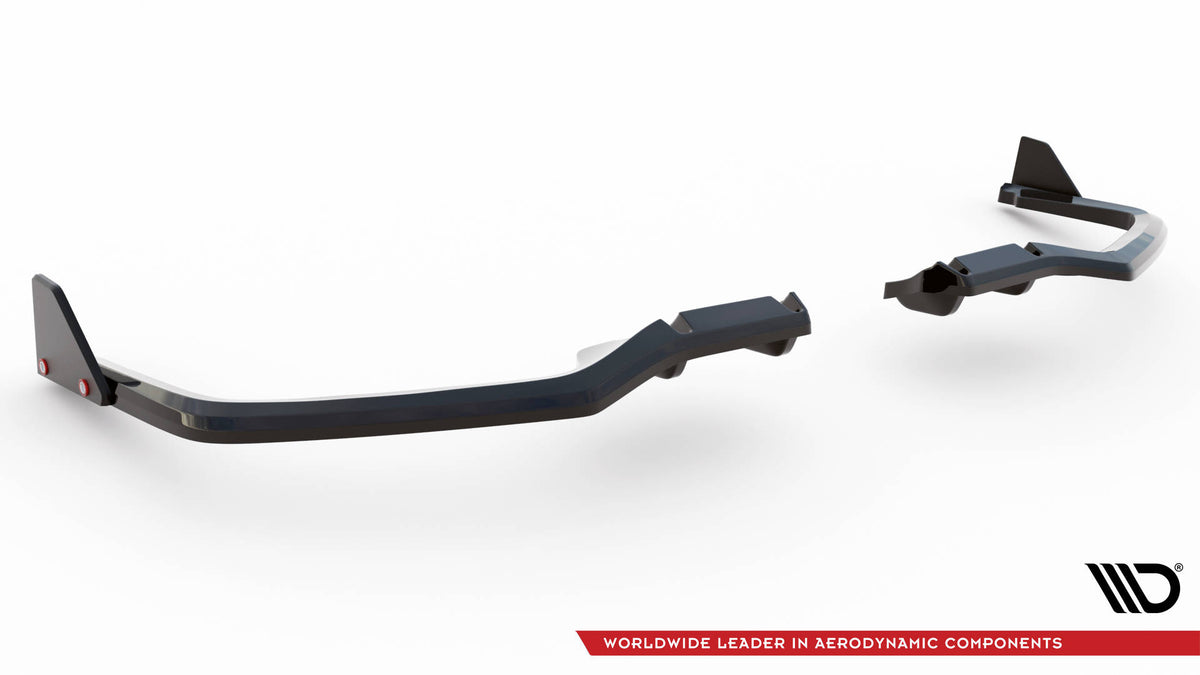 Rear Splitter V.1 (with vertical bars) + Flaps suitable for Honda Civic Sport Mk 10 Facelift
