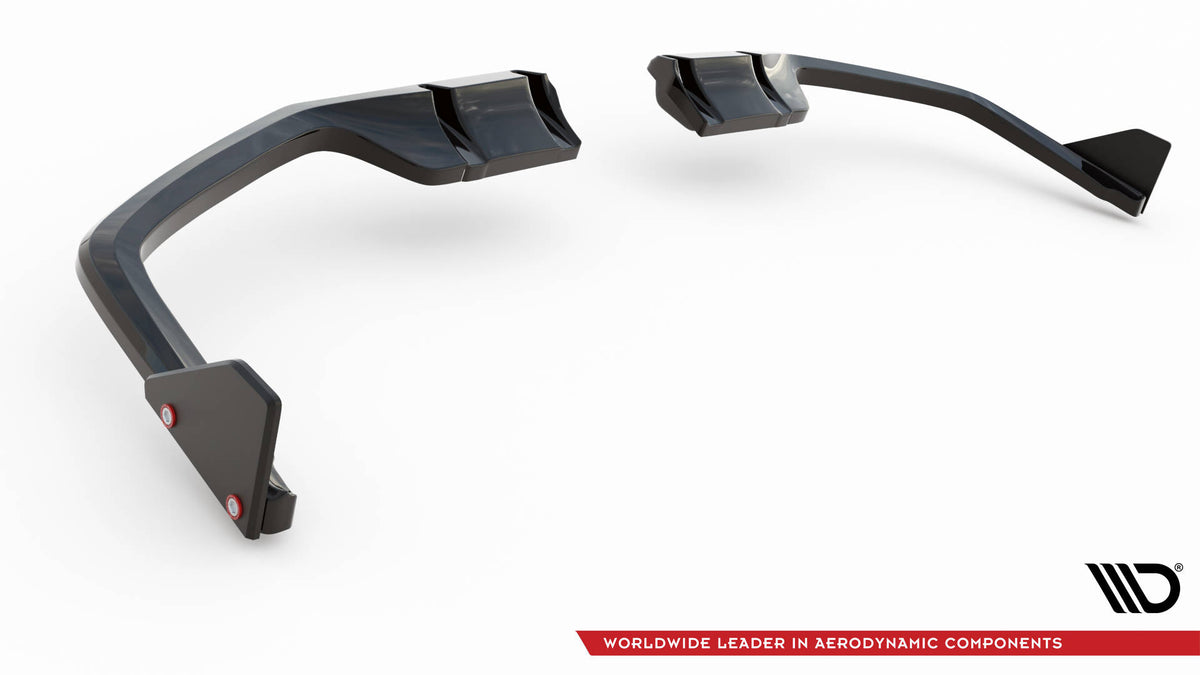 Rear Splitter V.1 (with vertical bars) + Flaps suitable for Honda Civic Sport Mk 10 Facelift