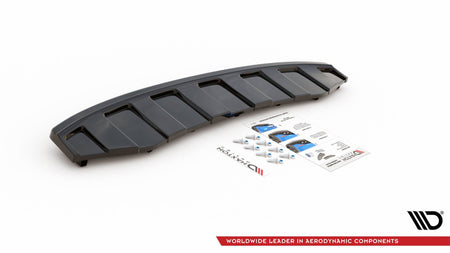 Rear Splitter suitable for Audi A6 C7 S-LINE AVANT EXHAUST 2x1 (with vertical bars)