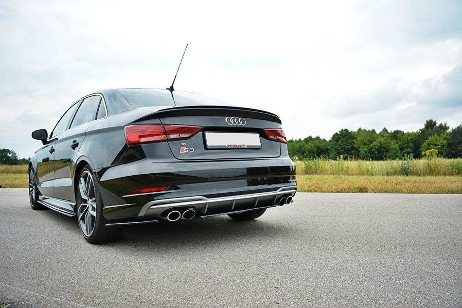 Rear Splitter suitable for Audi S3 8V FL Hatchback / Sportback / Sedan
