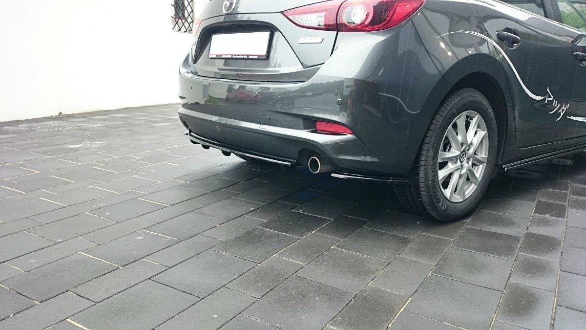 Rear Splitter suitable for Mazda 3 BN (Mk3) Facelift (with vertical bars)
