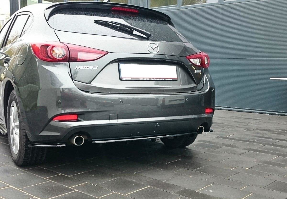 Rear Splitter suitable for Mazda 3 BN (Mk3) Facelift (with vertical bars)