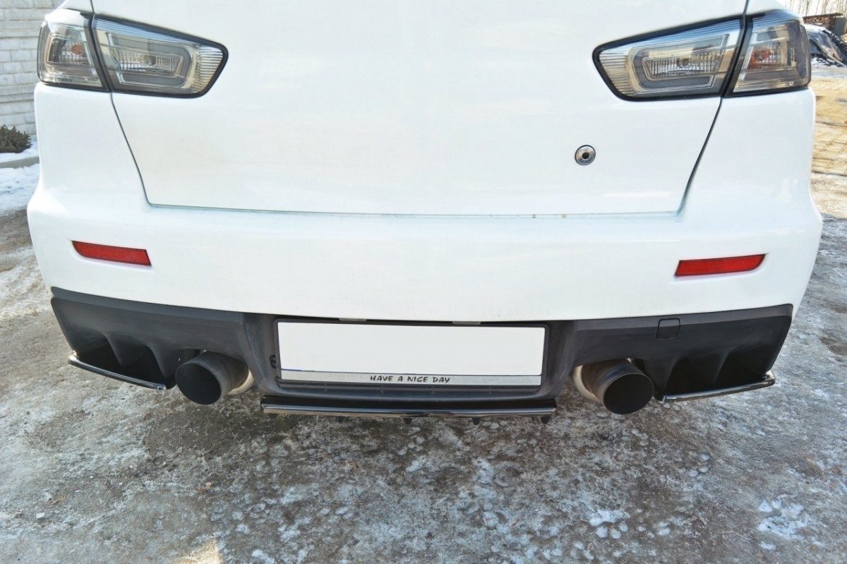 Rear Splitter suitable for Mitsubishi Lancer Evo X (with vertical bars)