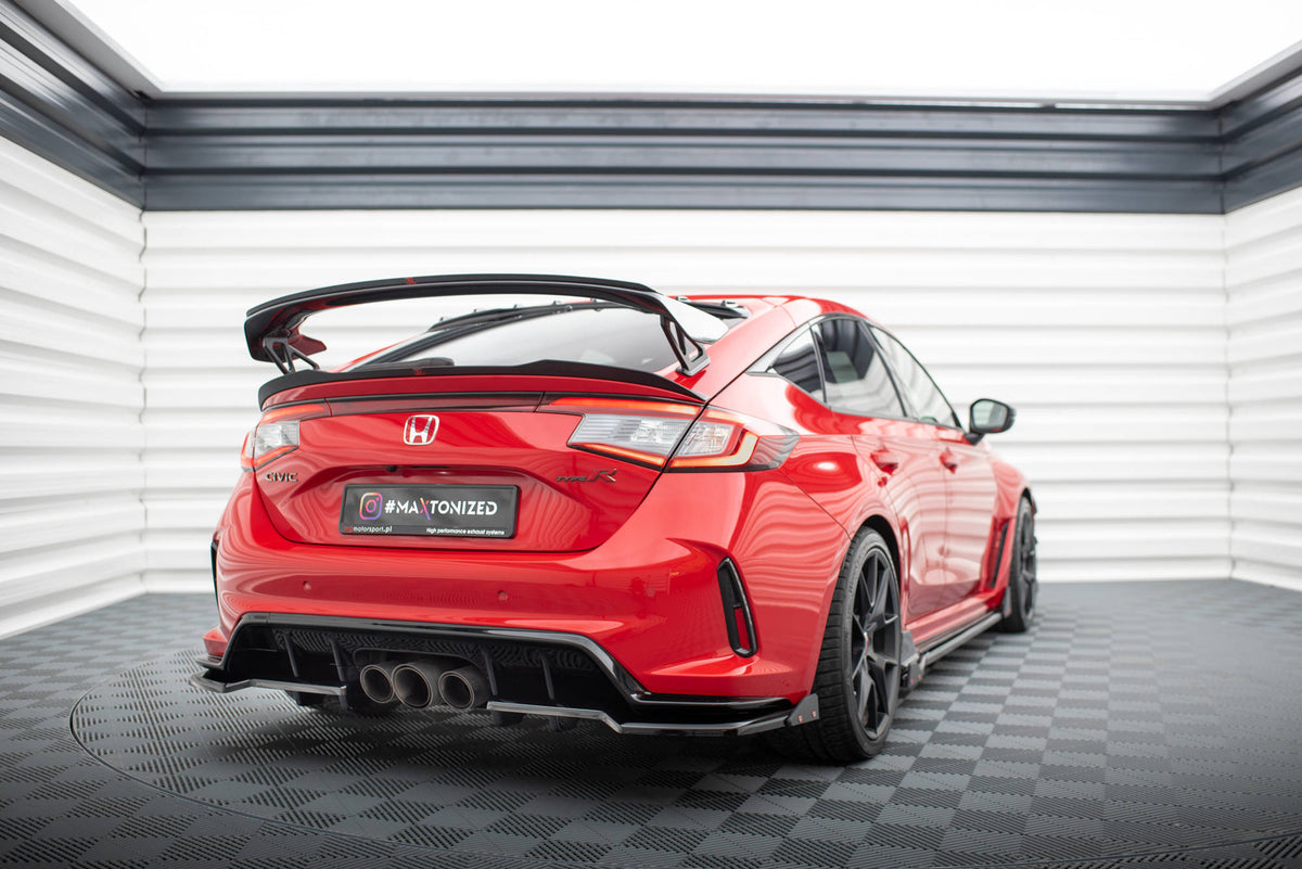 Rear Splitter (with vertical bars) V.1 + Flaps suitable for Honda Civic Type-R Mk 11