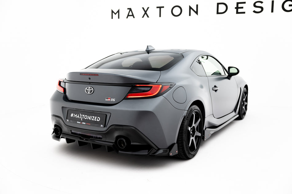 Rear Splitter (with vertical bars) V.1 + Flaps suitable for Toyota GR86 Mk1