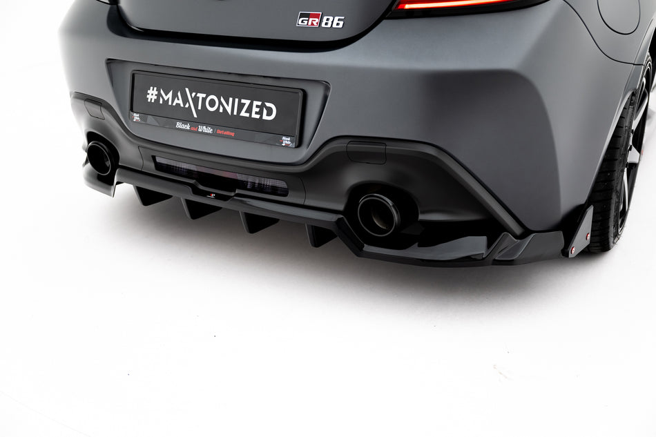 Rear Splitter (with vertical bars) V.1 + Flaps suitable for Toyota GR86 Mk1