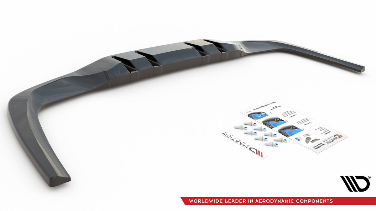 Rear Splitter (with vertical bars) V.1 suitable for Mercedes A 35 AMG Sedan V177