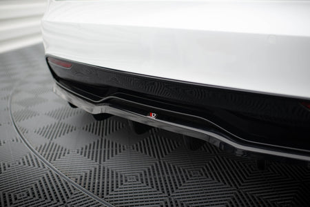 Rear Splitter (with vertical bars) V.1 suitable for Tesla Model S Plaid Mk1 Facelift