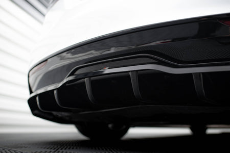 Rear Splitter (with vertical bars) V.1 suitable for Tesla Model S Plaid Mk1 Facelift