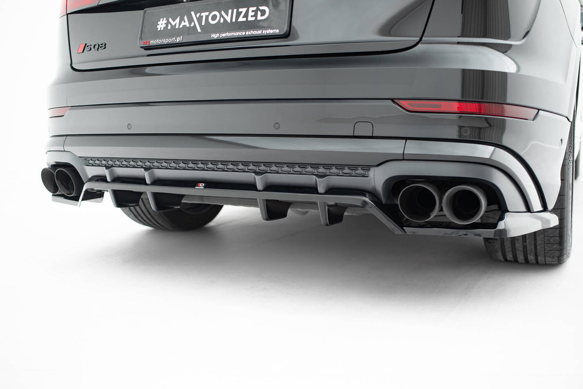 Rear Splitter (with vertical bars) V.2 suitable for Audi SQ8 / Q8 S-Line Mk1 Facelift