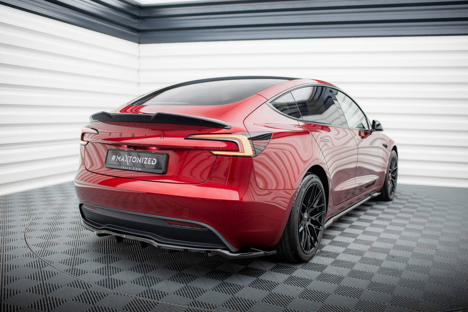 Rear Splitter (with vertical bars) V.2 suitable for Tesla Model 3 Project Highland(Facelift)