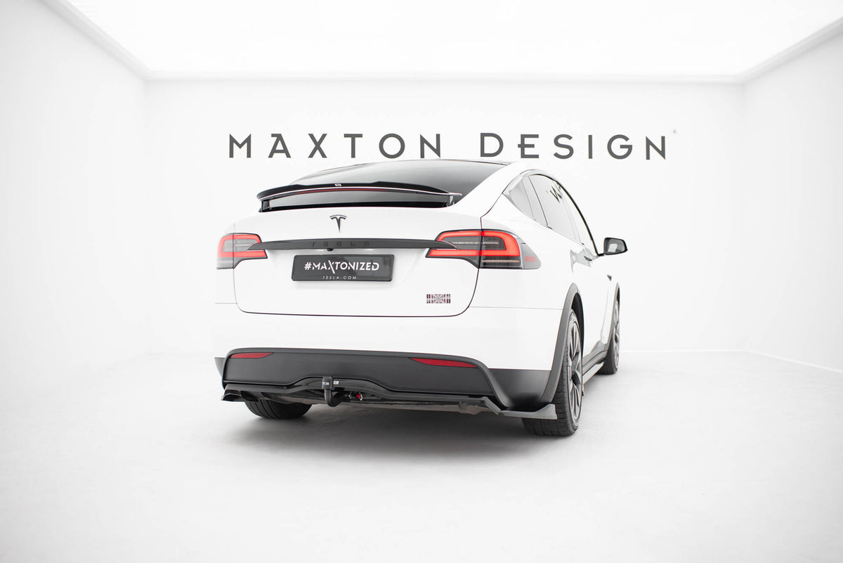 Rear Splitter (with vertical bars) V.2 suitable for Tesla Model X Mk1 Facelift