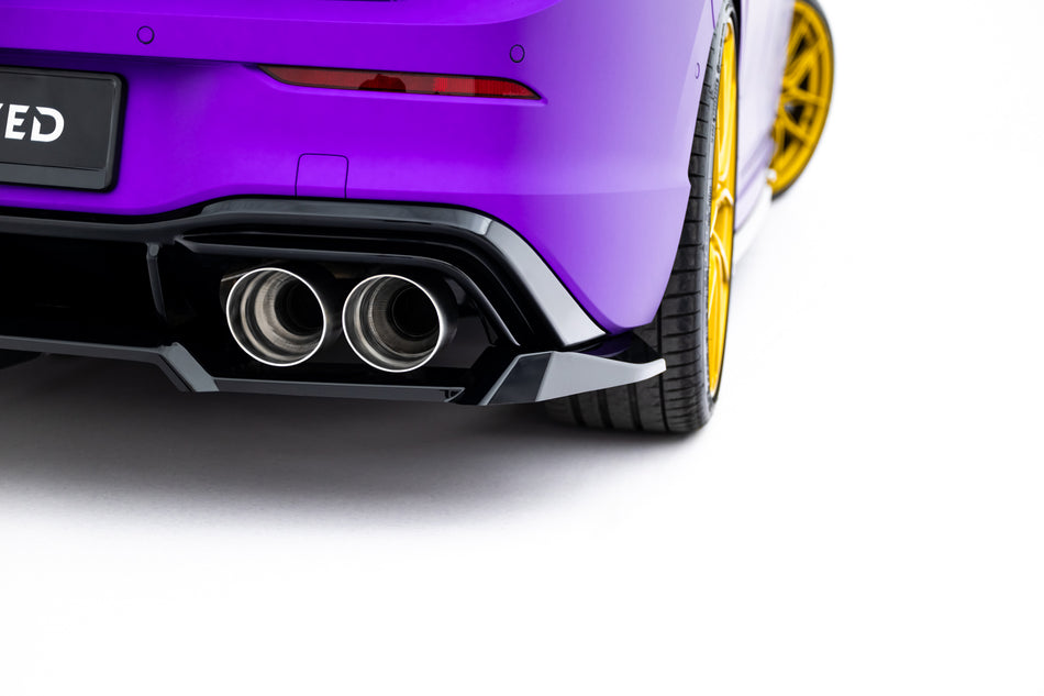 Rear Splitter (with vertical bars) V.2 suitable for Volkswagen Golf R Hatchback Mk8 / Mk8 Facelift
